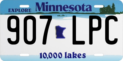 MN license plate 907LPC