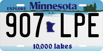 MN license plate 907LPE
