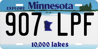 MN license plate 907LPF