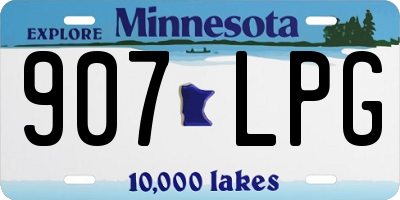 MN license plate 907LPG