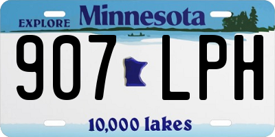 MN license plate 907LPH