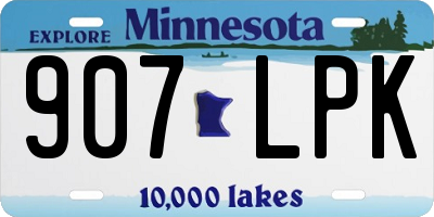 MN license plate 907LPK