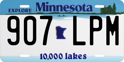 MN license plate 907LPM