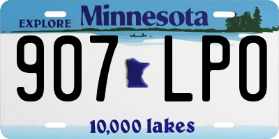 MN license plate 907LPO
