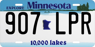 MN license plate 907LPR