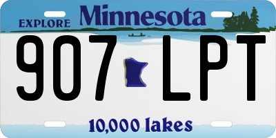 MN license plate 907LPT
