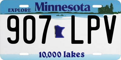 MN license plate 907LPV