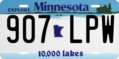 MN license plate 907LPW