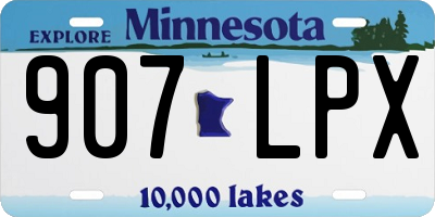 MN license plate 907LPX