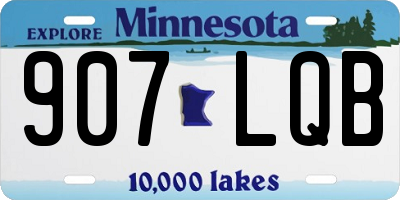 MN license plate 907LQB
