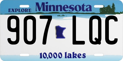 MN license plate 907LQC