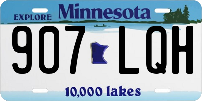 MN license plate 907LQH