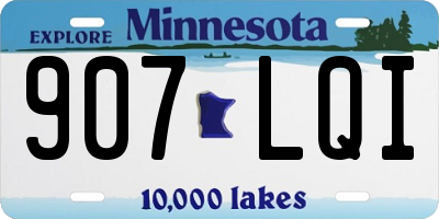 MN license plate 907LQI