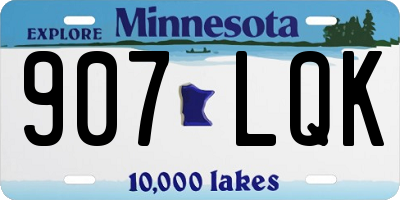 MN license plate 907LQK