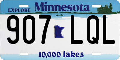MN license plate 907LQL