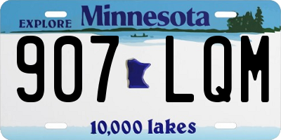 MN license plate 907LQM