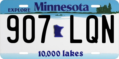 MN license plate 907LQN