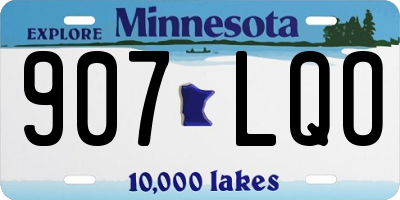 MN license plate 907LQO