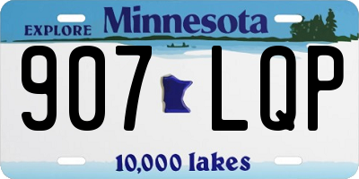 MN license plate 907LQP