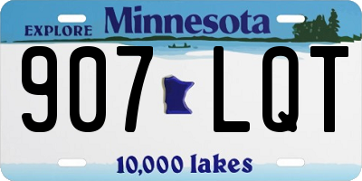 MN license plate 907LQT