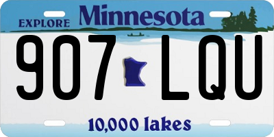 MN license plate 907LQU