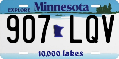 MN license plate 907LQV