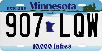 MN license plate 907LQW