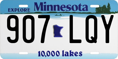 MN license plate 907LQY