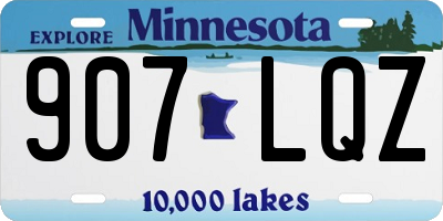 MN license plate 907LQZ