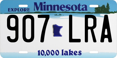 MN license plate 907LRA