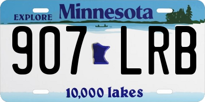 MN license plate 907LRB