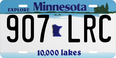 MN license plate 907LRC