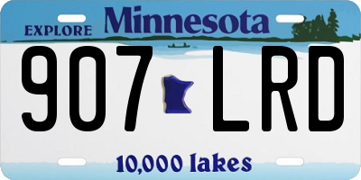 MN license plate 907LRD