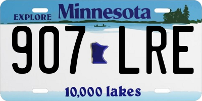 MN license plate 907LRE
