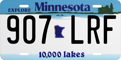 MN license plate 907LRF