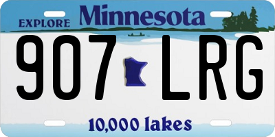 MN license plate 907LRG