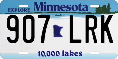 MN license plate 907LRK
