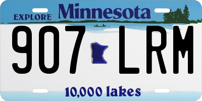MN license plate 907LRM