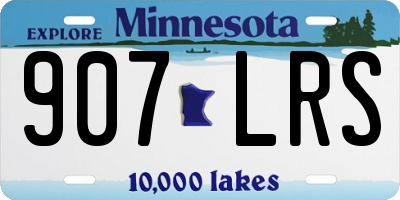 MN license plate 907LRS