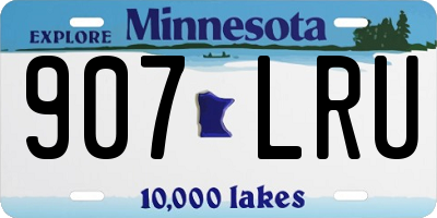 MN license plate 907LRU