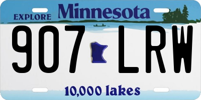 MN license plate 907LRW