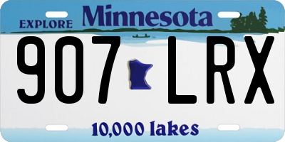 MN license plate 907LRX