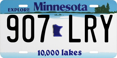 MN license plate 907LRY