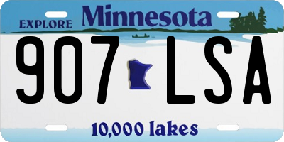 MN license plate 907LSA