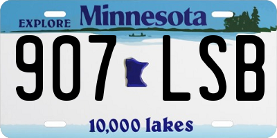 MN license plate 907LSB