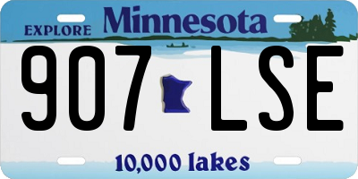 MN license plate 907LSE