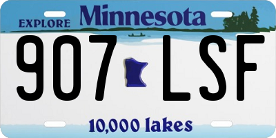 MN license plate 907LSF