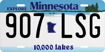 MN license plate 907LSG