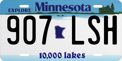 MN license plate 907LSH