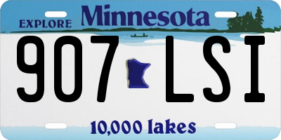 MN license plate 907LSI
